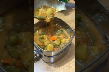 Lunch Recipe: Rice n dal kulambu | omelette n snacks #shortsfeed #lunchideas #lunchbox