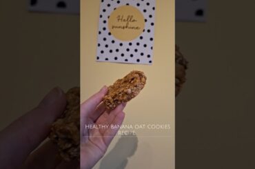 Healthy banana oat cookies recipe #toddlersnacks #healthysnacks #healthysnackideas #bananarecipe