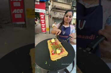 Didi Making Healthiest Bread Pudla In Street Of Mumbai #streetfood #creatingforindia #shorts