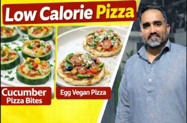 Weight Loss Pizza Recipe | Low Calorie Egg & Chicken Pizza | Cucumber Pizza Bites