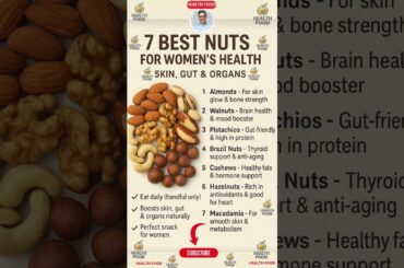 Top 7 Nuts for Women's Health & Gut #WomensHealth #HormoneBalance #GlowingSkin #HealthySnacks