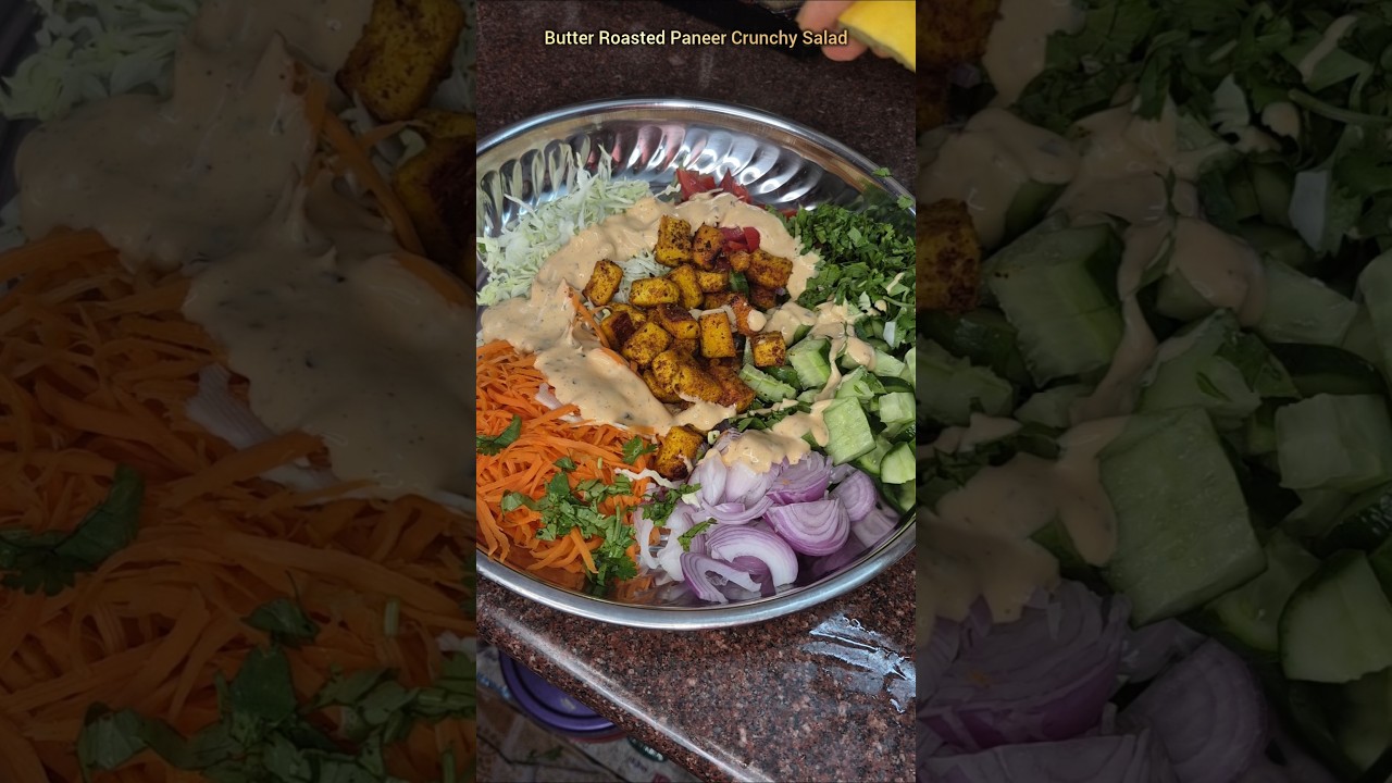 Butter Roasted Paneer Salad | Healthy & Tasty Protein Salad Recipe | Easy Dinner Idea Butter Roasted Paneer Salad | Healthy & Tasty Protein Salad Recipe | Easy Dinner Idea