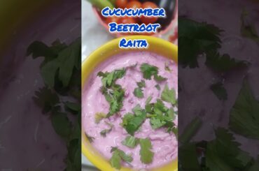Cucumber Beetroot Raita | Healthy Salad Recipes | Healthy Dip #shorts #recipe #healthy