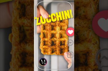 Zucchini Waffles | Low Calorie 10g protein | Step-by-Step recipe #shorts
