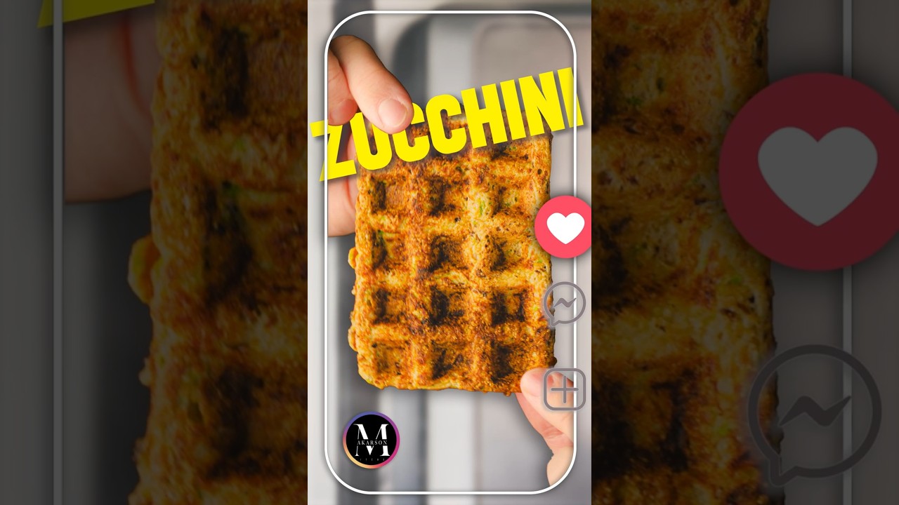 Zucchini Waffles | Low Calorie 10g protein | Step-by-Step recipe #shorts Zucchini Waffles | Low Calorie 10g protein | Step-by-Step recipe #shorts
