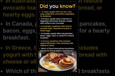 This Breakfast Will Surprise Everyone in America