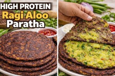 High Protein Ragi Aloo Paratha | Soft & Healthy Breakfast Recipe