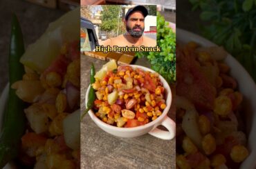 High protein Evening snack inspired with nitesh soni #niteshsoni #healthysnacks #chaat #viralrecipe