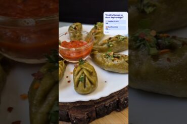 Healthy Wheat Palak Momos Recipe #healthysnacks #viralvideo #healthycooking #shorts #yt #reels