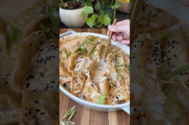 One-Pan Dumpling Bake #dumplings #traderjoes #healthydinner