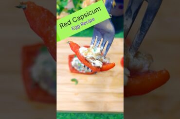 Red Capsicum Egg Recipe | 5 Min Healthy Breakfast | Easy Anda Shimla Mirch #shorts #trending #viral