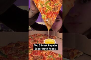 Rating the top 5 most popular super bowl foods! #superbowl #nachos #burger #pizza #wings #eating