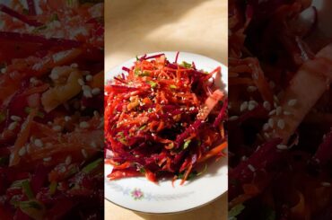 I Can’t Stop eating this healthy Apple Beetroot Carrot Salad Recipe#saladrecipe