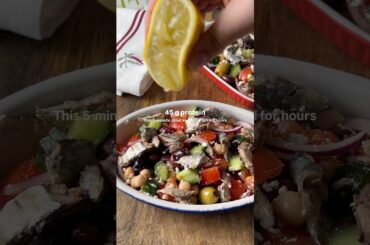 5-Minute High-Protein Salad Keeps Me Full for Hours (45g Protein)