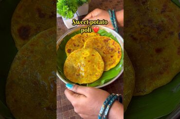 Sweet potato poli recipe #puranpoli #eveningsnacks #shorts #youtubeshorts #viral #snacksrecipe #yt