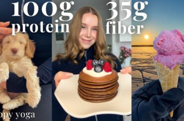 What I Eat in a Day: Easy & Healthy Meals, Making Ice Cream in the Snow