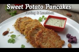 Healthy and tasty tiffin breakfast snacks, Sweet potato Pancakes ) Upvas Easy recipe