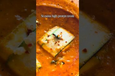 High Protein Zucchini Ravioli | Easy Dinner Idea  #shorts  #foodshorts