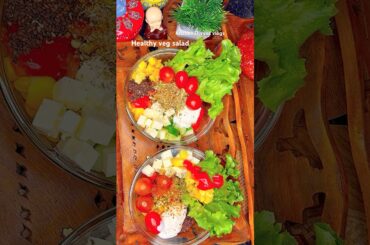 Healthy veg salad ideas | quick recipes | workout bowl | #shorts12 | #simplesalad | #saladbowl