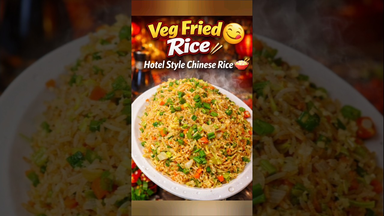 Veg Fried Rice Recipe (Chinese Style) | Lunch Box Recipes | #shorts #friedrice Veg Fried Rice Recipe (Chinese Style) | Lunch Box Recipes | #shorts #friedrice