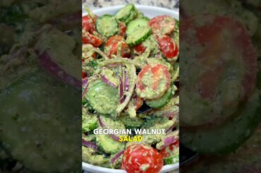 Authentic Georgian Walnut Salad Recipe | Healthy & Creamy Caucasian Salad