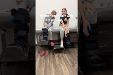Two broken legs #sibblings #hospital #funny #like #subscribe #foryou