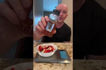 High protein low calorie yogurt bowl tracked with a smart food scale #highprotein #lowcalorie