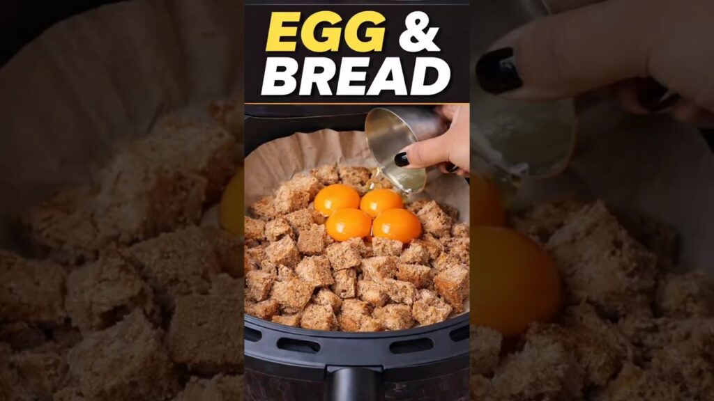 Egg & Bread breakfast recipes in air fryer #airfryer #yt #ytshorts #food #recipe #recipe