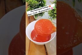 Fresh Homemade Tomato Ketchup#HomemadeKetchup#NoPreservatives#Healthyrecipes#CleanEating#trending