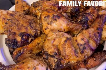 Healthy Air Fryer Chicken with Yogurt & Peanut Butter Salad | Easy Family Dinner