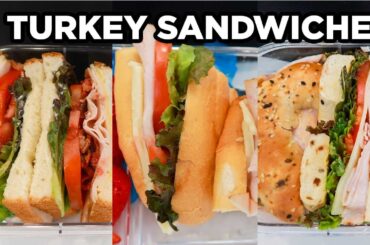 3 Turkey Sandwiches for School Lunch | MOMables Lunch Box Ideas