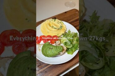 Everything I ate today down 27kgs! #weightloss #whatieat
