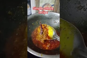 simple & tasty chhole recipe # food recipes shorts # healthy dinner