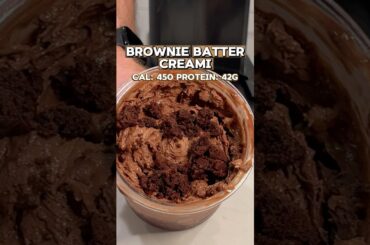 High Protein Brownie Batter Ice Cream!