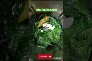 Quick Simple Keerai Kadayal in 10 mins | Weight Loss Recipe Tamil