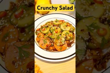 5 Minute Cucumber Carrot Salad Recipe #salad #healthysalad #recipe #weightloss #youtubeshorts