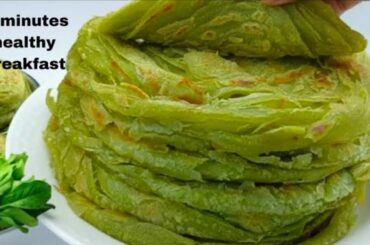 Only 10-Minute Healthy Green Veg Paratha  | Try It! Healthy breakfast Recipes