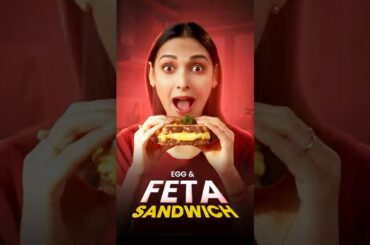 (BEST! Breakfast Recipe) Egg & Feta Cheese Sandwich Recipe | HIGH PROTEIN | D'lecta