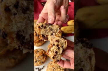 Banana Chocolate Chip Muffins (No Oil)