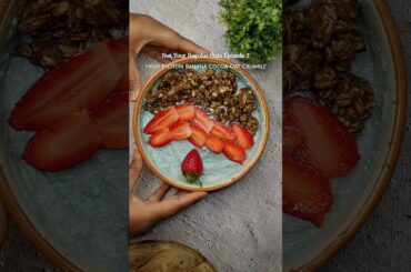 High Protein Banana Cocoa Oat Crumble | Weight Loss Oats Recipe | Muscle Building Breakfast Bowl