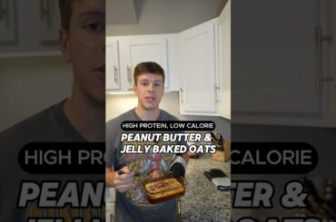 Peanut Butter & Jelly Baked Oats Recipe #shorts