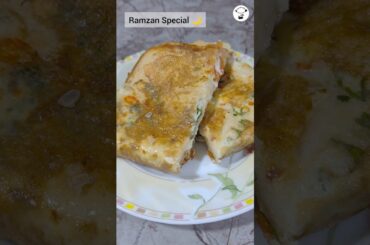 2 Minutes Ramzan Special  Healthy Recipe | Egg bread Cheesy Omelette #shorts