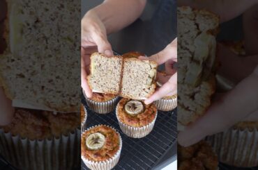 Healthy Banana Muffins That Taste Like Dessert #banana #muffins #healthy #easyrecipe