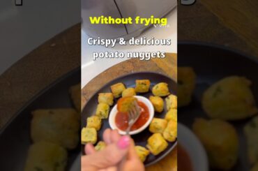 Without frying delicious & cryspy potato nuggets #recipe #ytshorts #healthysnacks #nuggets #food