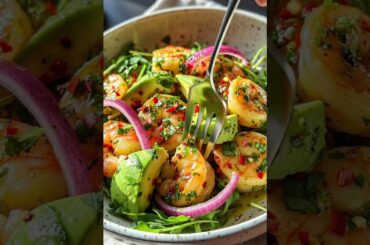 You Won't Believe How Easy This Fresh Cilantro Lime Shrimp Salad Is! #shorts  #food #salad