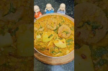 Odia Saga Muga Dal Recipe | Protein Rich Green Moong Dal with Leafy Greens