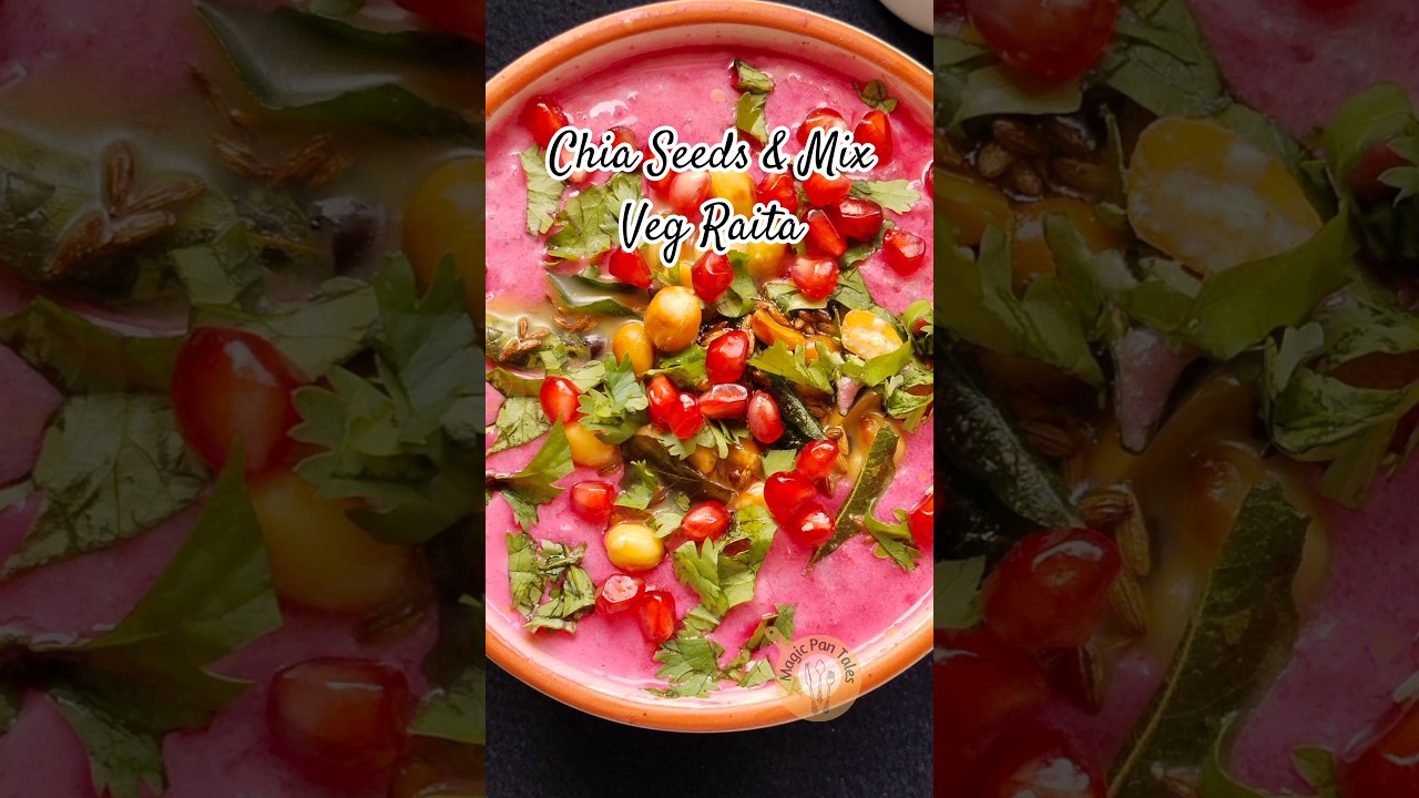 Protein Rich Chia Seeds And Mix Veg Raita Recipe | Healthy Easy Veg Curd Recipe | Pink Raita#food Protein Rich Chia Seeds And Mix Veg Raita Recipe | Healthy Easy Veg Curd Recipe | Pink Raita#food