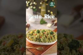 Basil Pesto Rice. #amrutvaheritagekitchen #pesto #rice #healthy #dinner #recipe #oliveoil #food