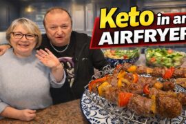 Low Carb Kebabs and Homemade Avocado Flatbread | Perfect Air Fryer Meal!