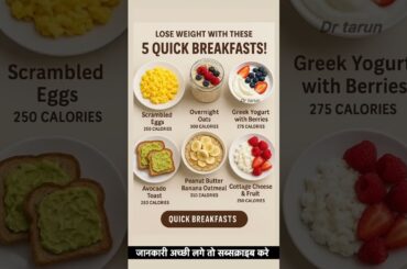 Lose Weight Fast with These 5 Quick & Healthy Breakfast Ideas!#healthyeating #healthylifestyle